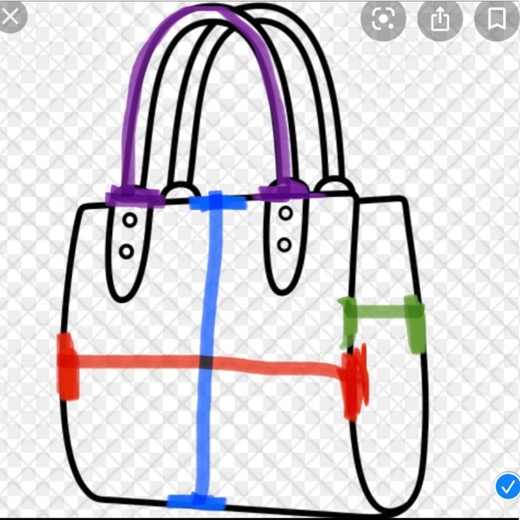 Measurement Layout for purses - Picture 1 of 1